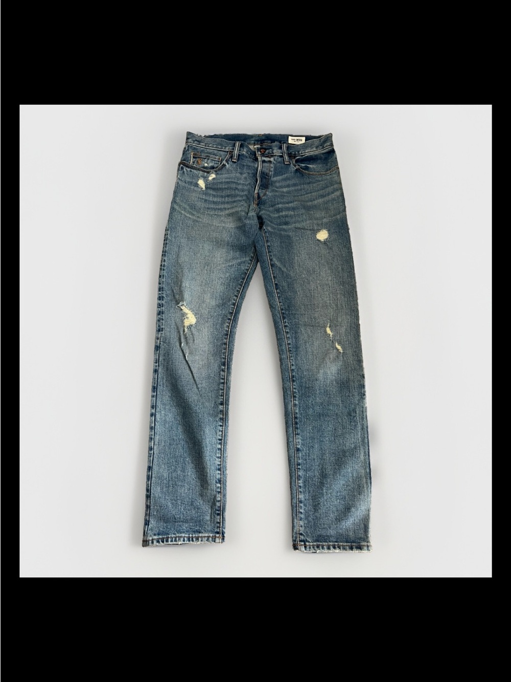 Todd Snyder Selvedge Denim Jeans Men 30/32 Straight Fit Distressed Med Wash